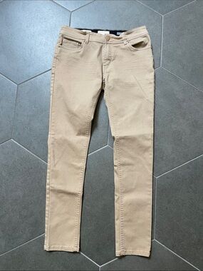 Scott James England Men's Slim Fit Beige Jeans 32x32